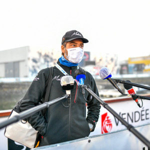 Skipper Boris Hermann, Seaexplorer - YC de Monaco, is portraited at pontoons before the start of the Vendee Globe