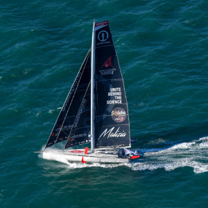 YC de Monaco, skipper Boris Hermann (GER) is taking the start of the Vendee Globe 