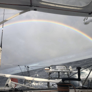 Isabelle Joschke enjoying a rainbow