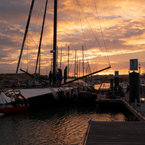 Team is working to repair damages on the boat Charal for skipper Jeremie Beyou