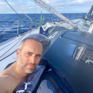 A bord du bateau de Fabrice Amedeo