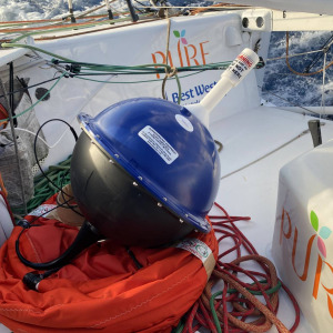 A weather buoy weighs 25kg