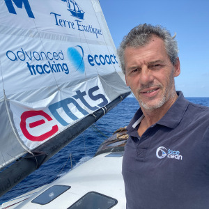 Sébastien Destremau onboard Merci