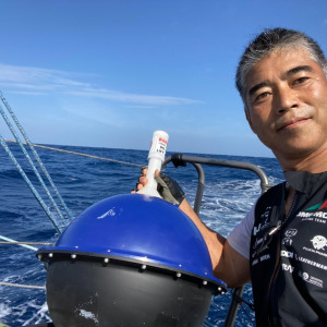 Kojiro Shiraishi deploys his weather buoy