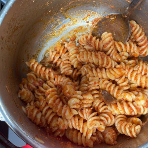 Giancarlo pays homage to his home country by eating fusili 