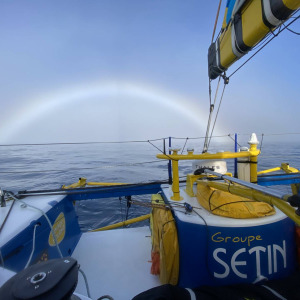 Beautiful rainbow onboard Groupe SETIN