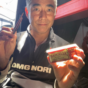 Kojiro Shiraishi ready to taste salted butter and rice