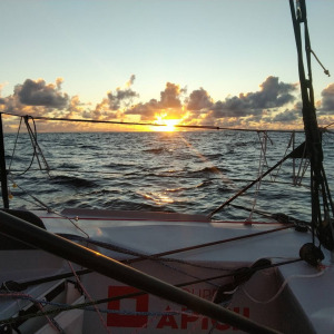 Nuages et coucher de soleil à bord de Groupe APICIL