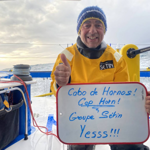 Manuel Cousin has rounded his first Cape Horn!