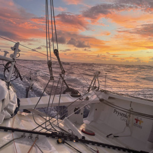 Wonderful sunset off the coast of Brazil