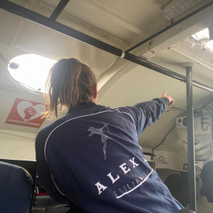 Alexia a enfilé son t-shirt de guerrière pour passer le cap Horn