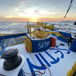 The sun sets on Groupe SETIN in the South Atlantic Ocean