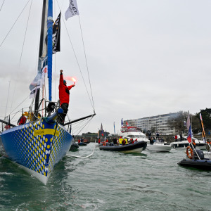 Arnaud Boissières during his ascent of the channel