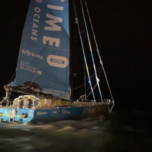 Des conditions de mer pas très clémentes pour l'arrivée de Stéphane