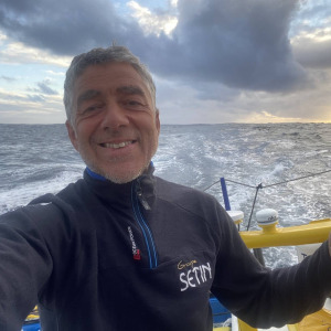 Manuel Cousin is off the coast of Portugal for the 100th day of the race