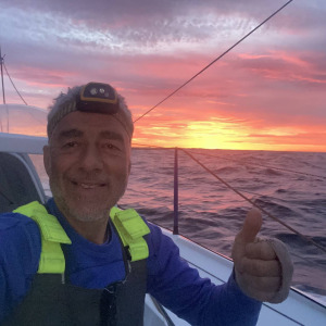 Manuel Cousin enjoys his penultimate sunrise on the Vendée Globe