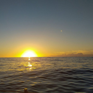 Coucher de soleil dans l'Atlantique Nord à bord de TSE - 4myPlanet
