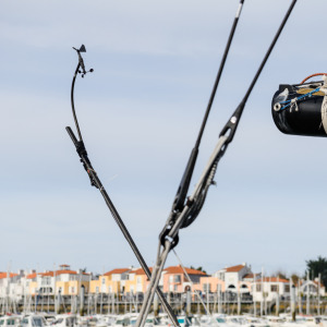 Installation of the weather vane from the top of the mast to the back of One Planet One Ocean